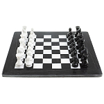 Шахматы классические с черной доской из натурального камня Мрамор Decorative Thematic Chess варинант исполнения - 1 | Loft Concept в Новосибирске