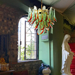 Люстра стеклянная с зелеными лепестками Green Leaf Fall варинант исполнения - 5 | Loft Concept в Новосибирске