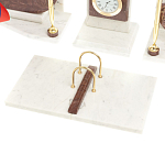 Настольный письменный набор из мрамора и лемезита с гербом и флагом России Marble Accessory варинант исполнения - 4 | Loft Concept в Новосибирске