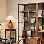 Стеллаж деревянный с полками для хранения Moon Walnut Furniture варинант исполнения - 2 | Loft Concept в Новосибирске