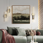 Бра с круглым плафоном из алебастра и бронзовой декоративной стрекозой 45 Alaris  варинант исполнения - 5 | Loft Concept в Новосибирске