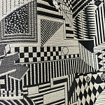 Мебельная ткань Шенилл черно-белый принт 280 см T3-44 варинант исполнения - 2 | Loft Concept в Новосибирске