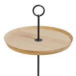 Pin журнальный столик с кольцом из натурального дуба и бетона варинант исполнения - 1 | Loft Concept в Новосибирске