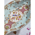 Блюдо овальное из голубого фарфора с ручками в виде бабочек и цветочным рисунком Blue Garden варинант исполнения - 8 | Loft Concept в Новосибирске