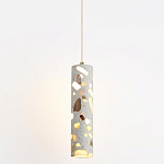 Подвесной светильник с цилиндрическим белым бетонным плафоном Terrazzo Light варинант исполнения - 1 | Loft Concept в Новосибирске