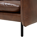 Трехместный кожаный диван на ножках темно-коричневый Tailler Sofa Brown варинант исполнения - 4 | Loft Concept в Новосибирске