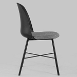 Стул из прочного пластика на металлическом основании Anora Black варинант исполнения - 3 | Loft Concept в Новосибирске