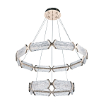 Люстра с 2-мя кольцами с текстурным природным рисунком IceFlame варинант исполнения - 9 | Loft Concept в Новосибирске