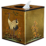 Салфетница в стиле Шинуазри Chinoiserie Gold Garden Tissue Box варинант исполнения - 1 | Loft Concept в Новосибирске