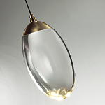 Подвесной светильник с плафоном в форме капли Crystal Transparent Drop варинант исполнения - 2 | Loft Concept в Новосибирске