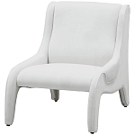 Дизайнерское кресло белое в мягкой велюровой обивке Granger Armchair White варинант исполнения - 1 | Loft Concept в Новосибирске