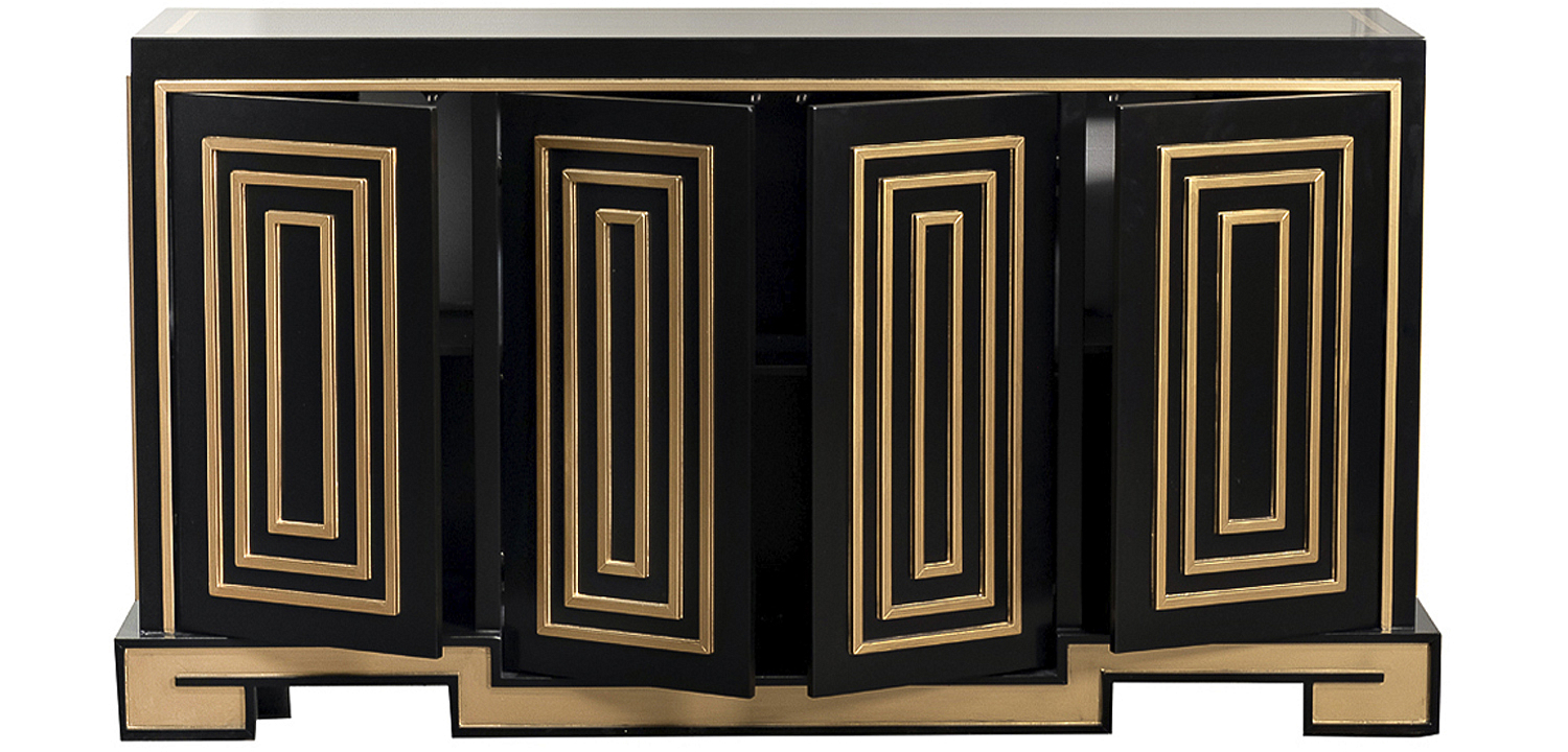 Комод в стиле арт-деко Meandro Chest of drawers Черный Комод в стиле арт-деко Meandro Chest of drawers Черный - Loft-Concept в Новосибирске