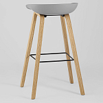 Барный стул на ножках из натурального дерева Boras Grey варинант исполнения - 5 | Loft Concept в Новосибирске