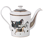 Чайный сервиз из фарфора с изображением лошадей на 6 персон 15 предметов Porcelain Horse Set  варинант исполнения - 2 | Loft Concept в Новосибирске