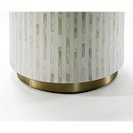Круглый приставной столик с инкрустацией RADIAL BONE INLAY SIDE TABLE варинант исполнения - 2 | Loft Concept в Новосибирске