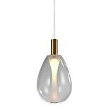 Подвесной светильник со стеклянным плафоном в форме капли NAOMI drop transparent glass варинант исполнения - 1 | Loft Concept в Новосибирске