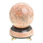 Часы настольные в виде шара из натурального камня Ball Stone Clock варинант исполнения - 3 | Loft Concept в Новосибирске