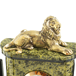 Настольный письменный набор из змеевика и бронзы с декором в виде льва Successful Leader варинант исполнения - 3 | Loft Concept в Новосибирске