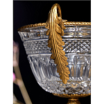 Чаша из прозрачного стекла с ручками и ободком из бронзы Eden Garden варинант исполнения - 3 | Loft Concept в Новосибирске