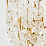 Подвесной светильник декорированный цветами из стекла Lightness of Flowers варинант исполнения - 2 | Loft Concept в Новосибирске