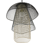 Подвесной светильник Black Grey Mesh Tube Lampshade Hanging Lamp варинант исполнения - 4 | Loft Concept в Новосибирске
