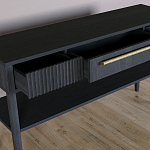 Дизайнерская Консоль с полкой и ящиком Primo Черный дуб варинант исполнения - 6 | Loft Concept в Новосибирске
