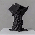 Скульптура «Окаменелый рост», Черный объект варинант исполнения - 2 | Loft Concept в Новосибирске