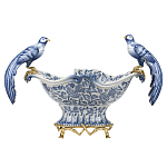 Фарфоровая чаша с птицами Blue and White варинант исполнения - 1 | Loft Concept в Новосибирске