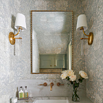 Зеркало прямоугольное в фактурной золотой раме Reflective Fabric варинант исполнения - 2 | Loft Concept в Новосибирске