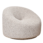 Кресло вращающееся круглой формы из серого шенилла Favorite Vacation Place варинант исполнения - 4 | Loft Concept в Новосибирске