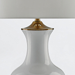 Настольная лампа белого цвета с фарфоровым основанием и латунными акцентами и тканевым абажуром Currey & Company варинант исполнения - 3 | Loft Concept в Новосибирске