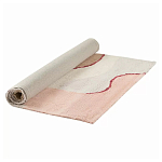 Ковер из хлопка с абстрактным принтом бежевого цвета Elysian Flow Blush варинант исполнения - 2 | Loft Concept в Новосибирске