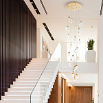 Каскадная люстра с плафонами в виде хрустальных сфер Esme Sphere Crystal Brass Cascade Chandelier 25 варинант исполнения - 2 | Loft Concept в Новосибирске