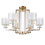 Люстра с 6-ю цилиндрическими плафонами из стекла Laurent варинант исполнения - 1 | Loft Concept в Новосибирске