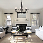 Люстра черного цвета ручной работы с канделябрами и переплетенной проволочной драпировкой Elstead Lighting варинант исполнения - 6 | Loft Concept в Новосибирске