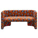 Акцентный Двухместный Диван Leela Оранжевый Орнамент варинант исполнения - 3 | Loft Concept в Новосибирске