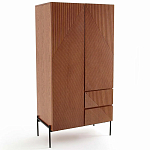 Шкаф с геометрическим рисунком на дверцах Anders Dark Wood варинант исполнения - 2 | Loft Concept в Новосибирске