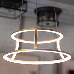 Люстра золотого цвета с 2-мя светодиодными кольцами Eurofase варинант исполнения - 8 | Loft Concept в Новосибирске