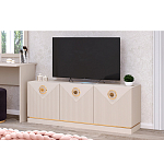 ТВ-тумба с 3-мя фактурными дверцами Satin Furniture варинант исполнения - 3 | Loft Concept в Новосибирске