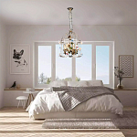 Люстра в виде клетки с цветами Flower Cell варинант исполнения - 4 | Loft Concept в Новосибирске