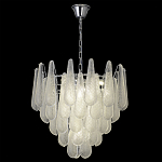 Люстра с подвесками из рифленного стекла в форме капель Textured Glass Chandelier варинант исполнения - 13 | Loft Concept в Новосибирске