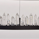 Люстра с двумя кольцами черного цвета с хрустальными элементами QUARTZ CRYSTAL варинант исполнения - 6 | Loft Concept в Новосибирске