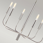 Люстра с 6-ю лампами на тонких изогнутых рожках в современном стиле Feiss варинант исполнения - 11 | Loft Concept в Новосибирске