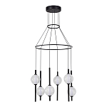 Люстра светодиодная с 6-ю сферическими стеклянными плафонами Splatter варинант исполнения - 3 | Loft Concept в Новосибирске