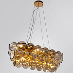 Люстра с круглыми стеклянными подвесками Cardiel Amber Glass Chandelier варинант исполнения - 2 | Loft Concept в Новосибирске