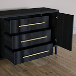 Буфет Primo с тремя ящиками и двумя фасадами Черный дуб варинант исполнения - 4 | Loft Concept в Новосибирске