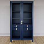 Дизайнерский шкаф витрина Elsa Dreams Blue с 4-мя ящиками варинант исполнения - 1 | Loft Concept в Новосибирске