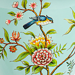 Настольная лампа голубая с изображением птиц Slip Away варинант исполнения - 6 | Loft Concept в Новосибирске