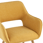 Стул в рогожке желтого цвета NEASAN STOOL варинант исполнения - 7 | Loft Concept в Новосибирске