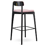 Барный стул из массива ясеня с обивкой из рогожки Elegant Ash Shape варинант исполнения - 3 | Loft Concept в Новосибирске